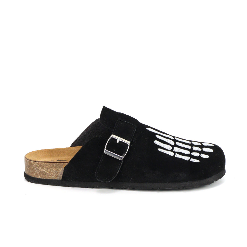 Black Skeleton Clogs