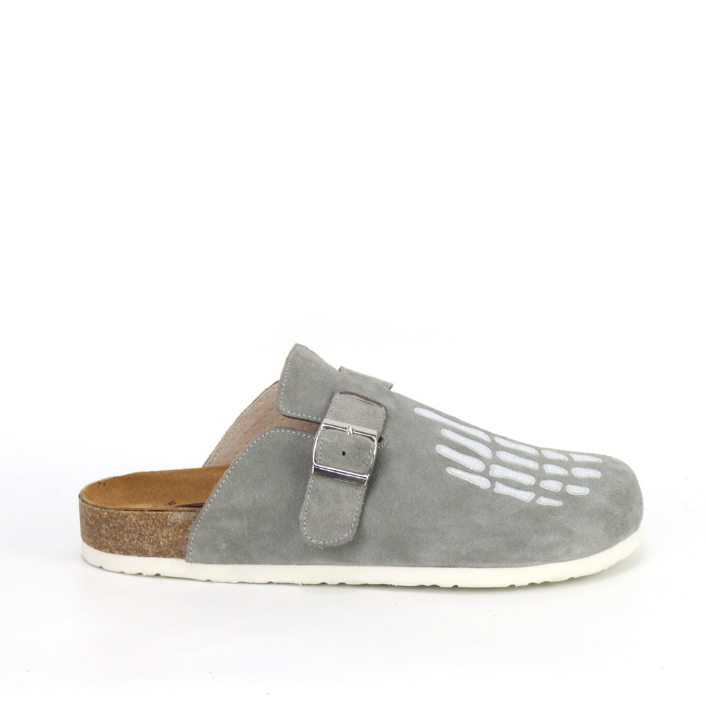 Grey Skeleton Clogs