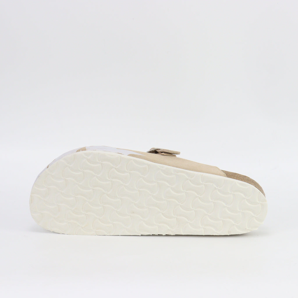 Creme Flame Skeleton Clogs