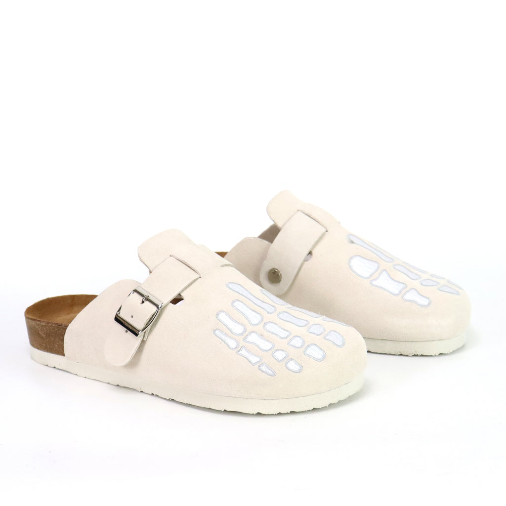 Biege Skeleton Clogs