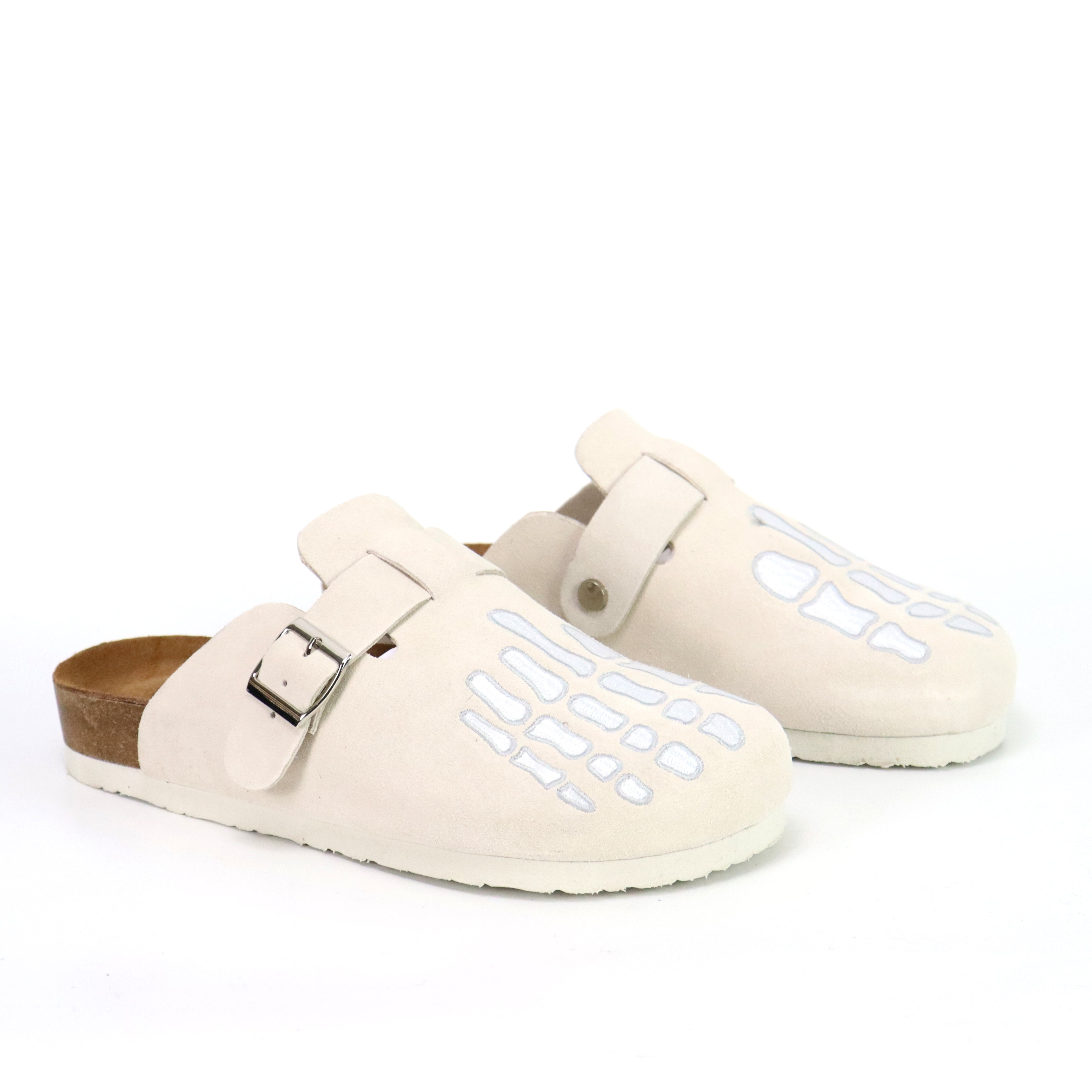 Biege Skeleton Clogs