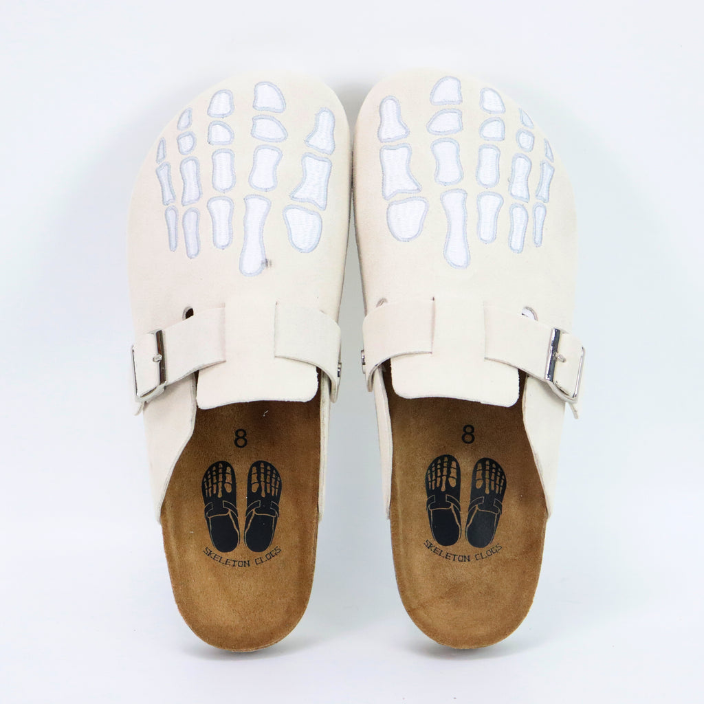 Biege Skeleton Clogs