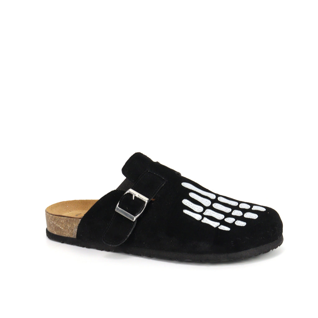 Black Skeleton Clogs