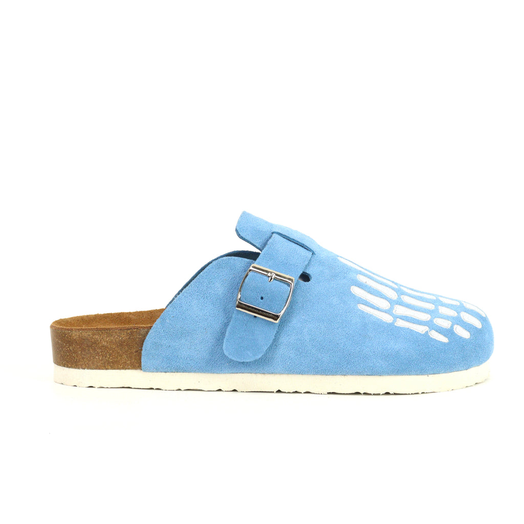 Baby Blue Skeleton Clogs