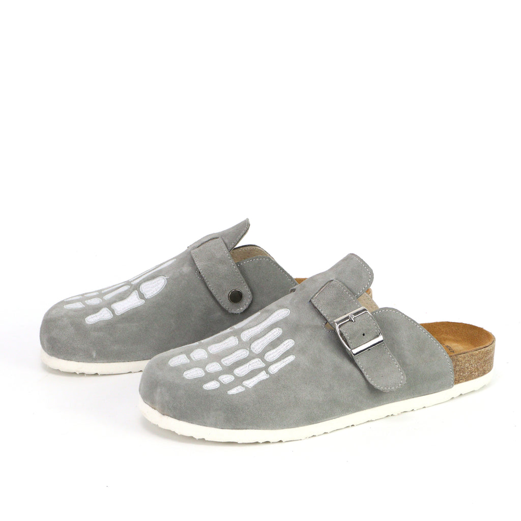 Grey Skeleton Clogs